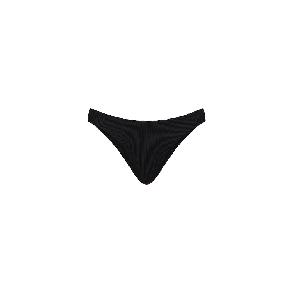 Minimal Full Coverage Bikini Bottom - Pitch Black