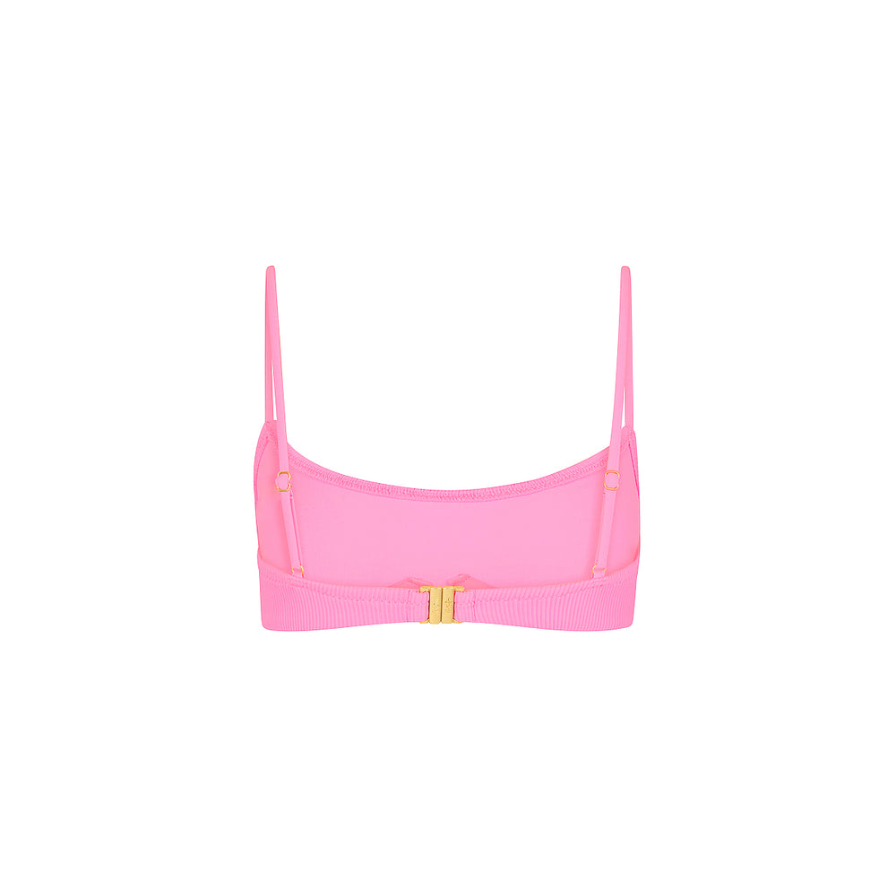 Invisible Underwire Crop Bikini Top - Fairy Floss