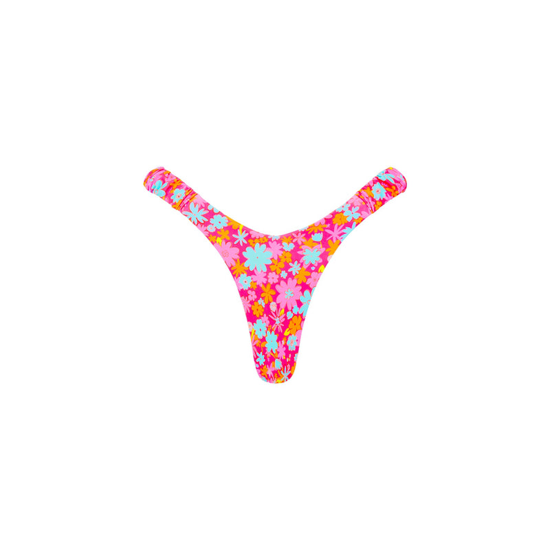 Retro Y Thong Bikini Bottom - Raspberry Rosé