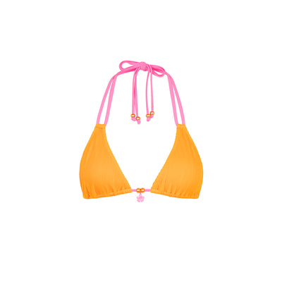 Halter Bralette Bikini Top - Peach Pop