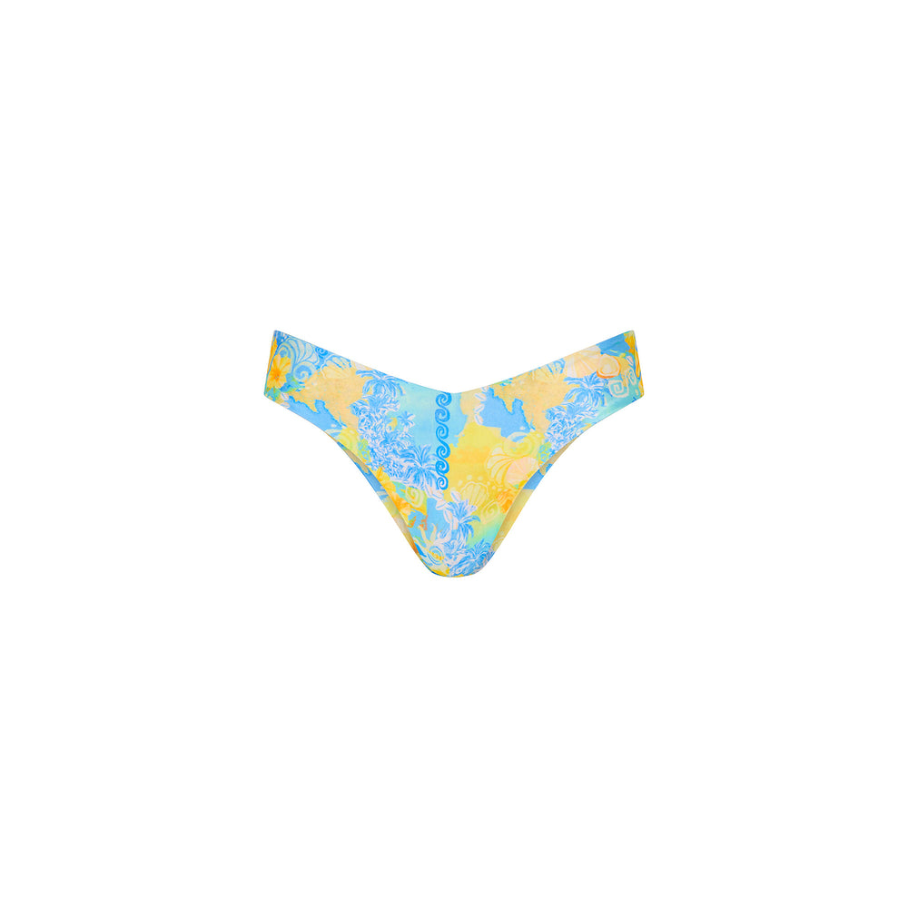 Cheeky V Bikini Bottom - Limoncello Lagoon