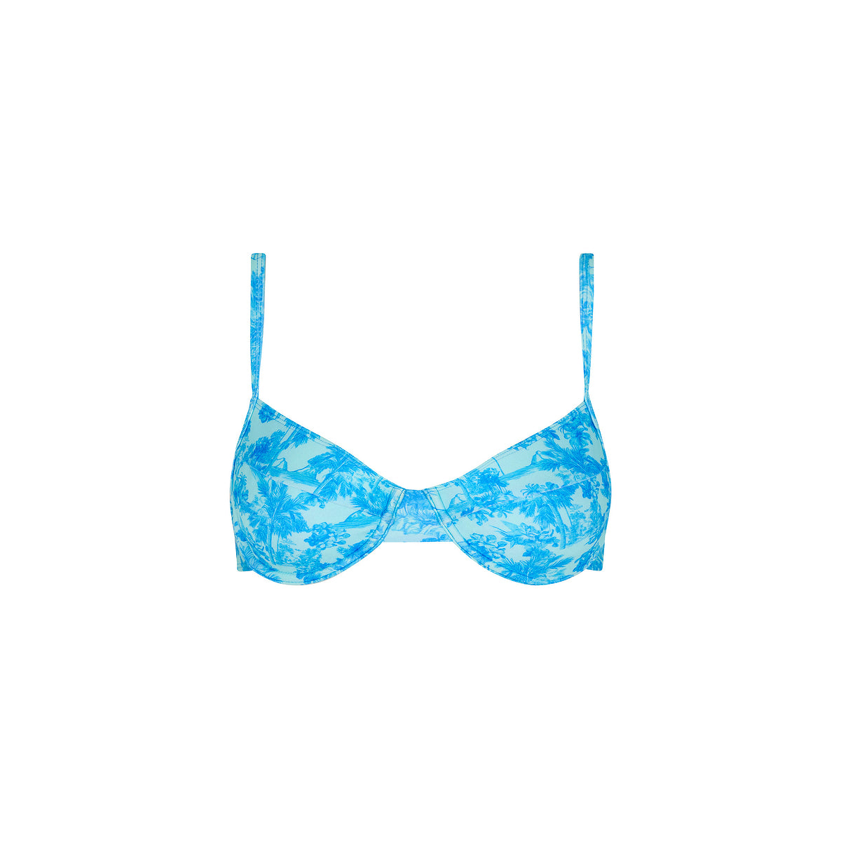 Ditzy Underwire Bra Bikini Top - Ocean Paradise –Kulani Kinis