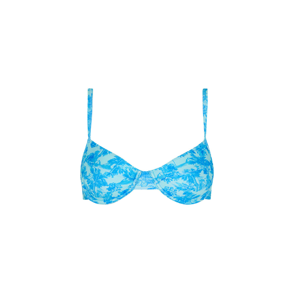 Ditzy Underwire Bra Bikini Top - Ocean Paradise