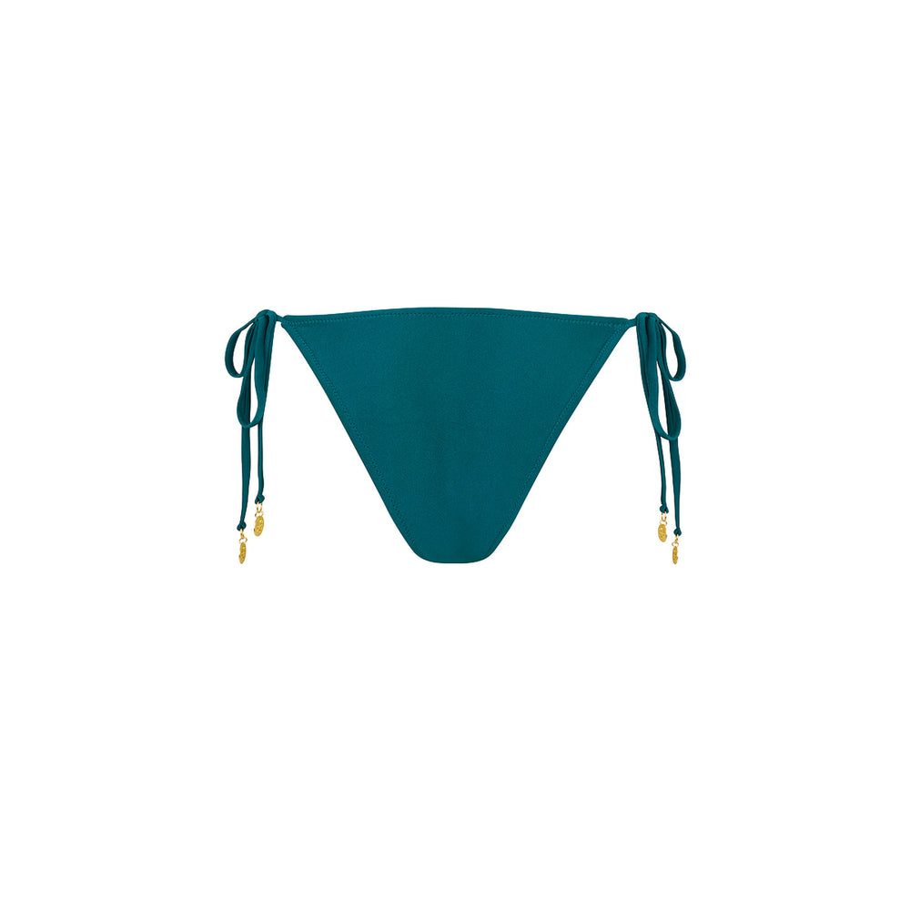 Trio Ring Cheeky Tie Bikini Bottom - Laguna Haze