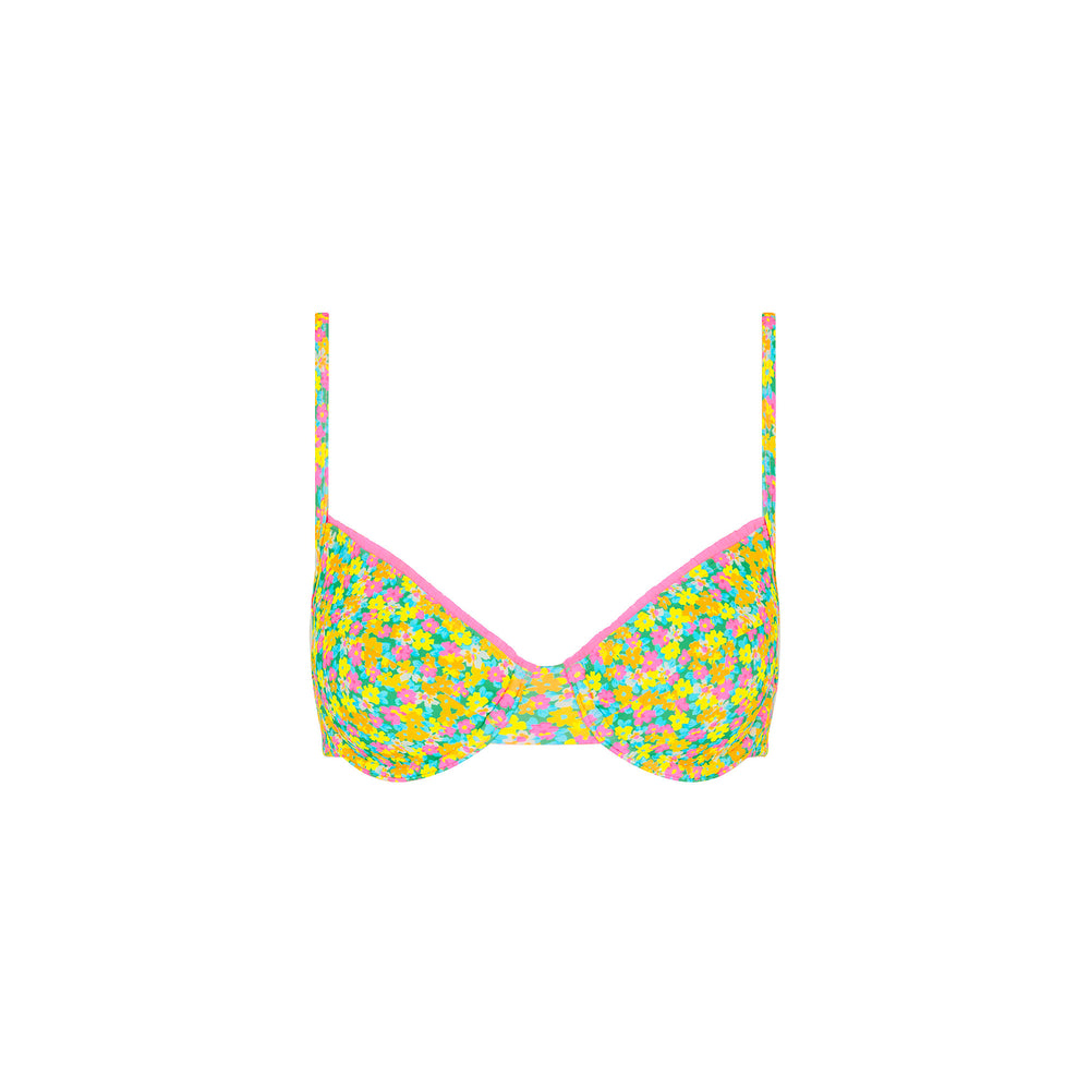 Decorative Ditzy Underwire Bikini Top - Hula Honey