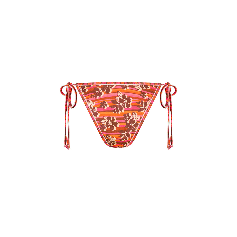 Double Bind Cheeky Tie Bikini Bottom - Sunkissed Stripe