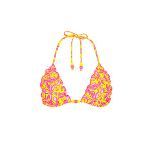 Lettuce Edge Bralette Bikini Top - Sherbet Skies