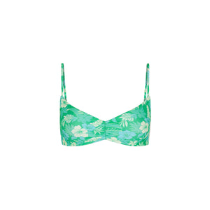 Gathered Mini Crop Bikini Top - Barefoot Breeze