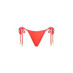 Thong Tie Side Bikini Bottom - Guava Glow
