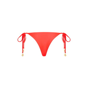 Thong Tie Side Bikini Bottom - Guava Glow