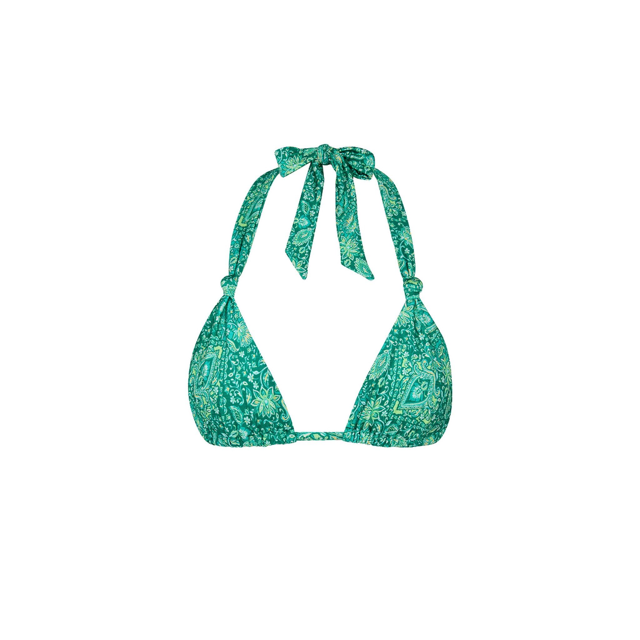 Soft Knot Halter Bikini Top - Emerald Aura –Kulani Kinis