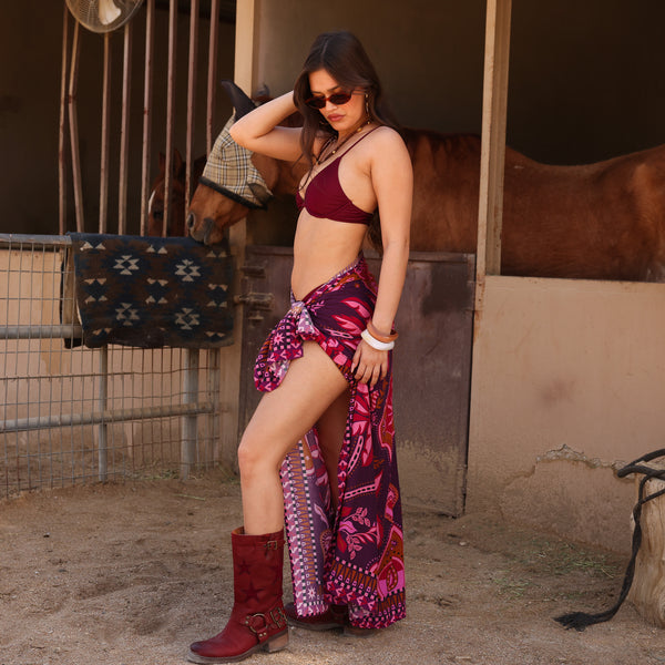 Sarong Cover Up - Whiskey Waves