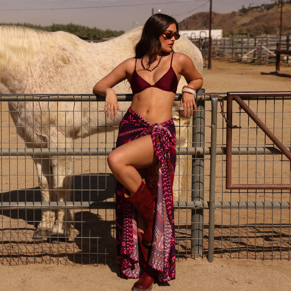 Sarong Cover Up - Whiskey Waves