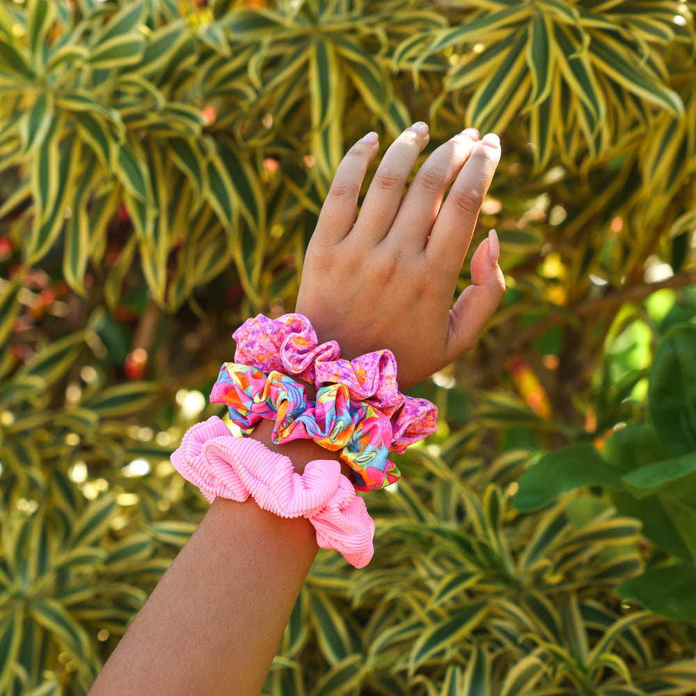 Scrunchie Trio Pack - Hibiscus Hues