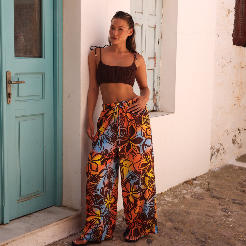 Draw String Resort Pants - Frangipani Fizz