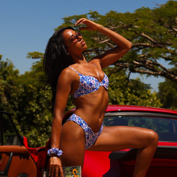 Slim Underwire Bra Bikini Top - Ocean Colada