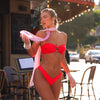 Strapless Bandeau Bikini Top - Cherry Crush
