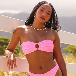 Strapless Bandeau Bikini Top - Fairy Floss