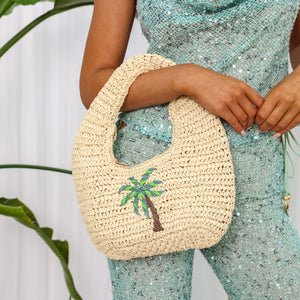 Straw Mini Bag - Palm Breeze