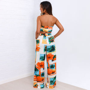 Drawstring Resort Pants - Citrus Sea