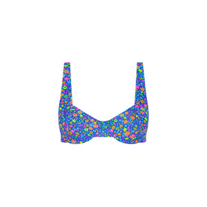 Underwire Bralette Bikini Top - Electric Bloom