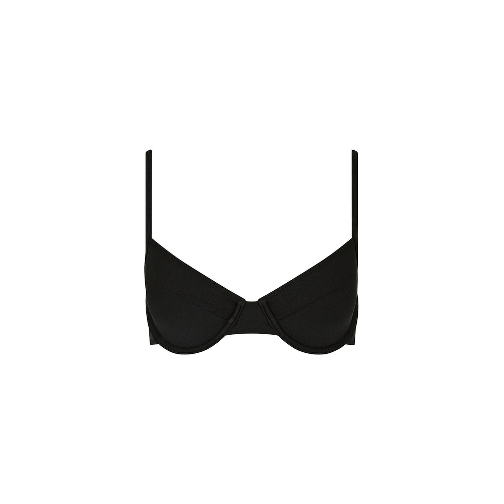 Ditzy Underwire Bra Bikini Top - Twilight Black