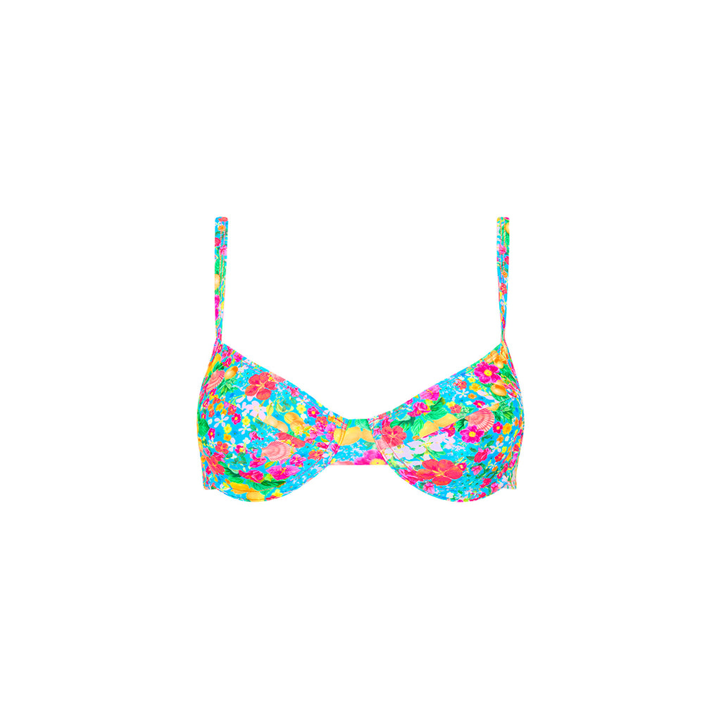 Ditzy Underwire Bra Bikini Top - Mermaid Garden