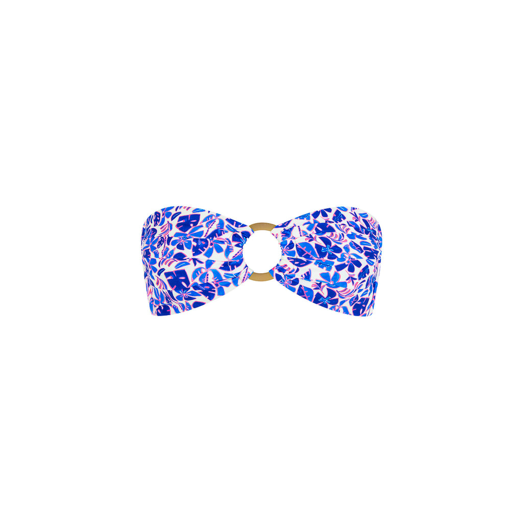 Strapless Bandeau Bikini Top - Ocean Colada