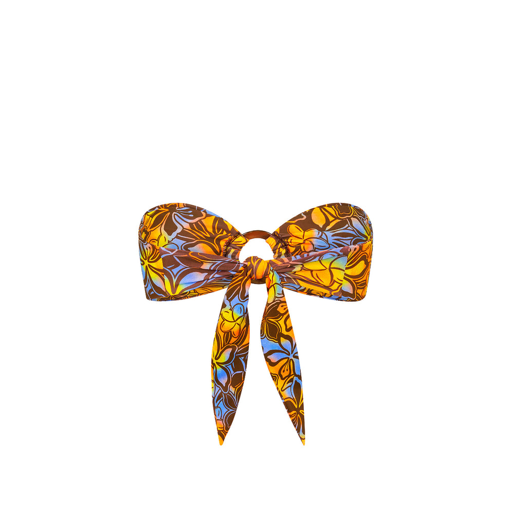 Strapless Bandeau Bikini Top - Frangipani Fizz