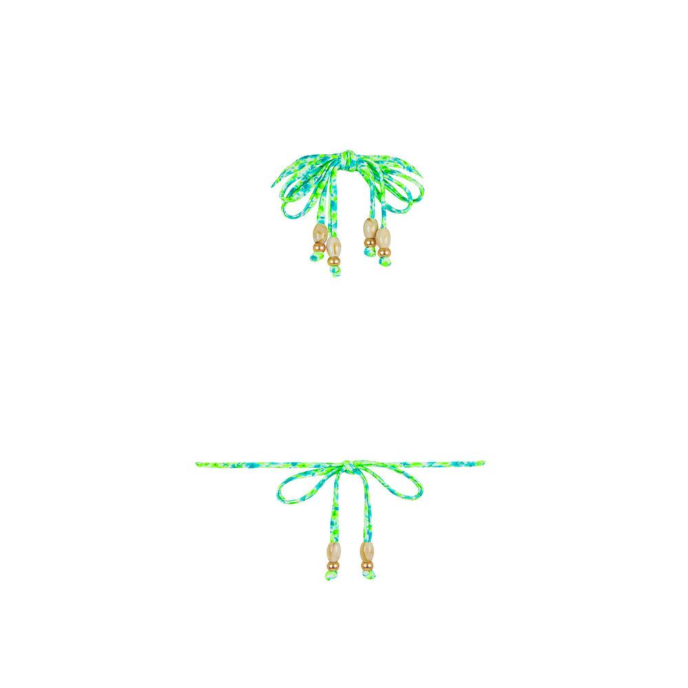 Halter Bralette Bikini Top - Apple Blossom
