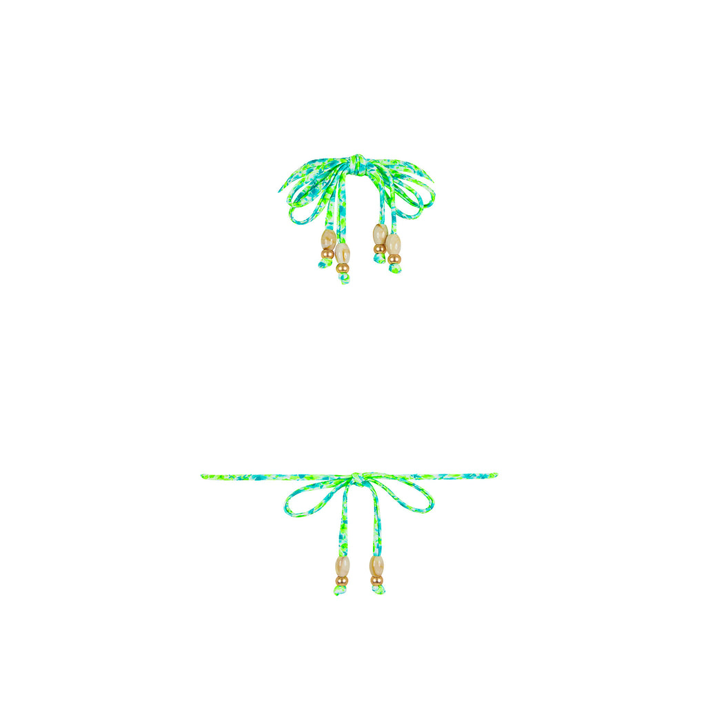 Halter Bralette Bikini Top - Apple Blossom