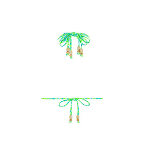 Halter Bralette Bikini Top - Apple Blossom