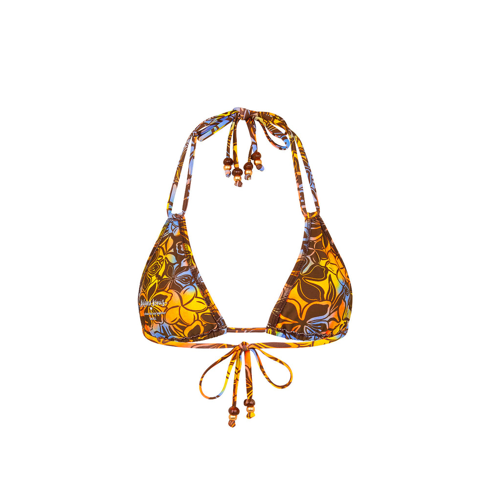 Halter Bralette Bikini Top - Frangipani Fizz