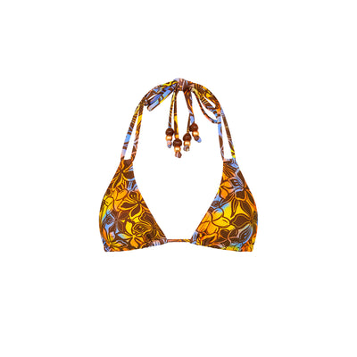 Halter Bralette Bikini Top - Frangipani Fizz