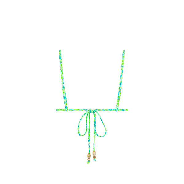 Ruched Bow Bralette Bikini Top - Apple Blossom