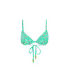 Ruched Bow Bralette Bikini Top - Mint Macaron