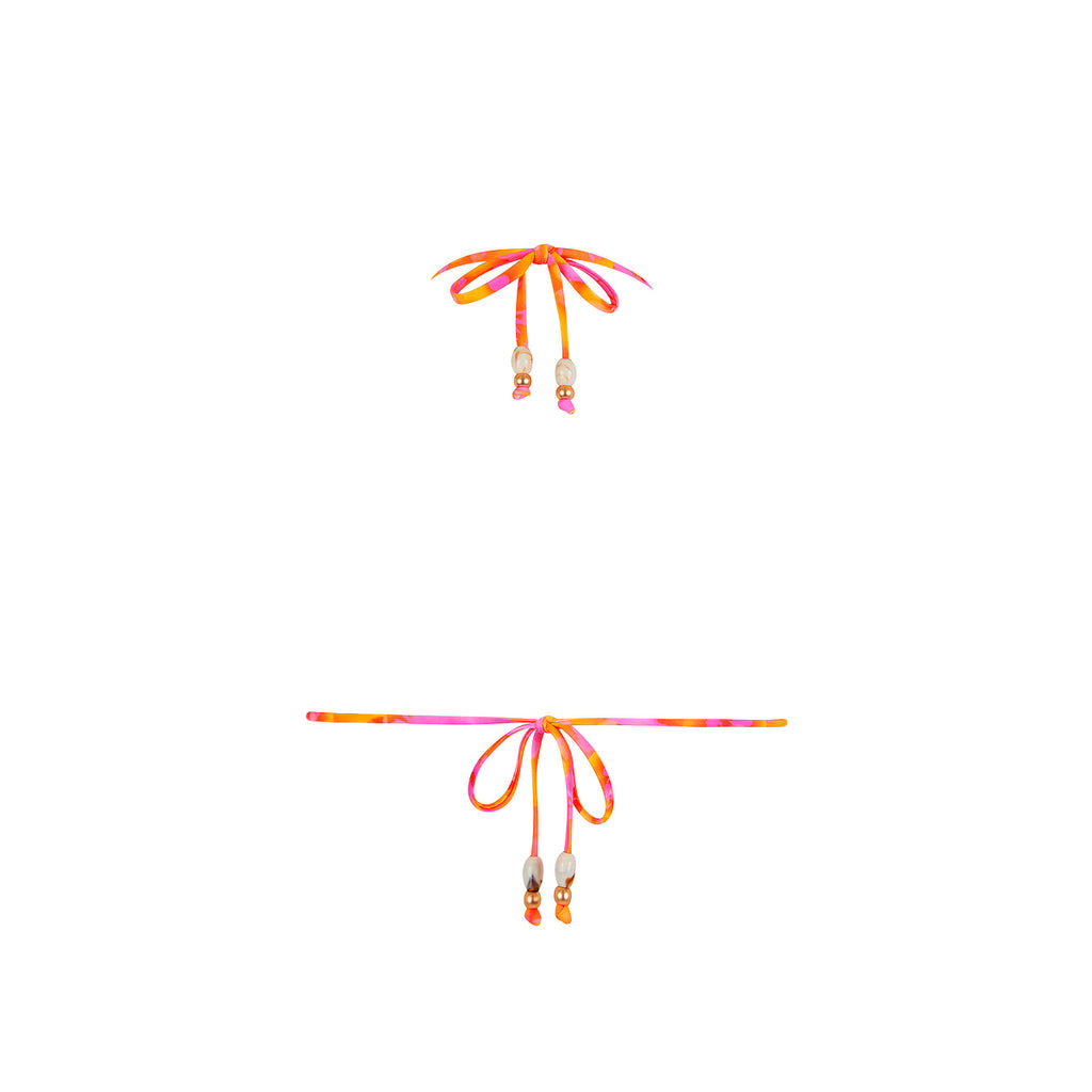 Classic Tie Halter Bikini Top - Honey Baby