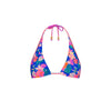 Bind Tie Halter Bikini Top - Electric Palms