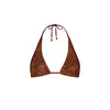 Bind Tie Halter Bikini Top - Wild Rose