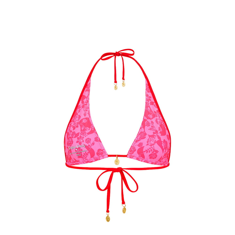 Bind Tie Halter Bikini Top - Hearts Collide