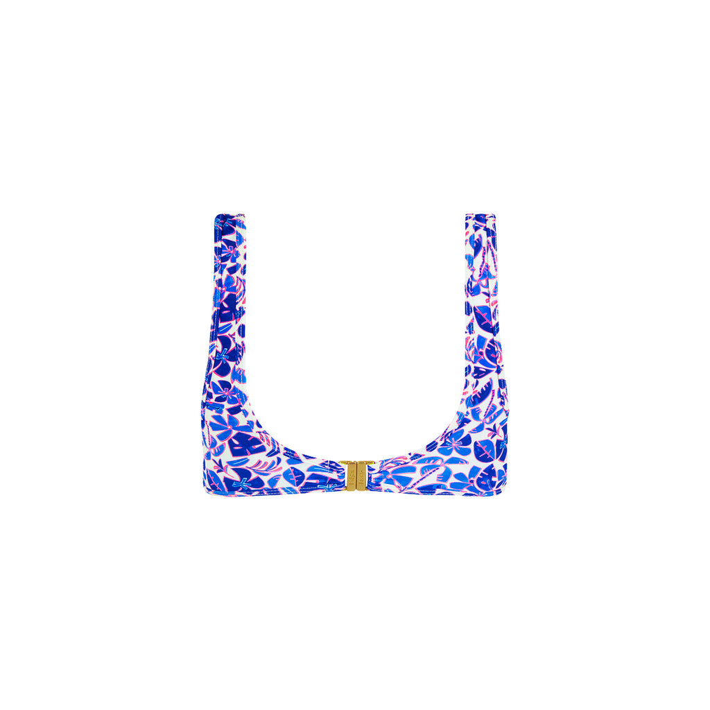 Bind Slim Scoop Bikini Top - Ocean Colada