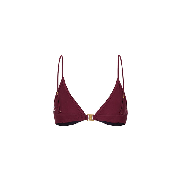 Underwire Triangle B-C Cup Bikini Top - Sangria