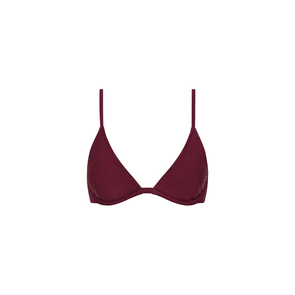 Underwire Triangle B-C Cup Bikini Top - Sangria