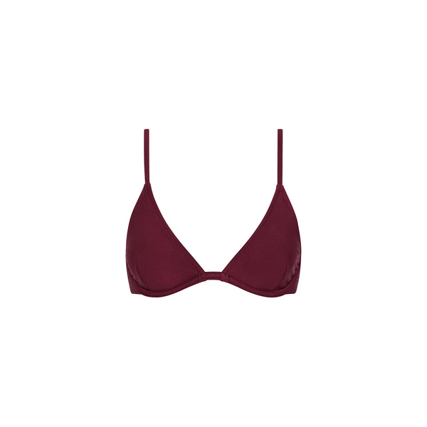 Underwire Triangle B-C Cup Bikini Top - Sangria