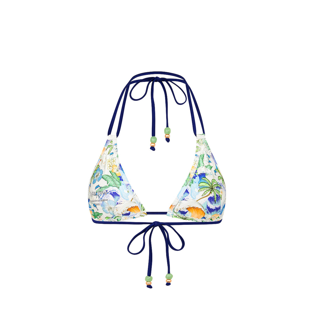 Simple Strap Halter Bikini Top - Blue Crush