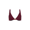 Underwire Triangle D+ Cup Bikini Top - Sangria