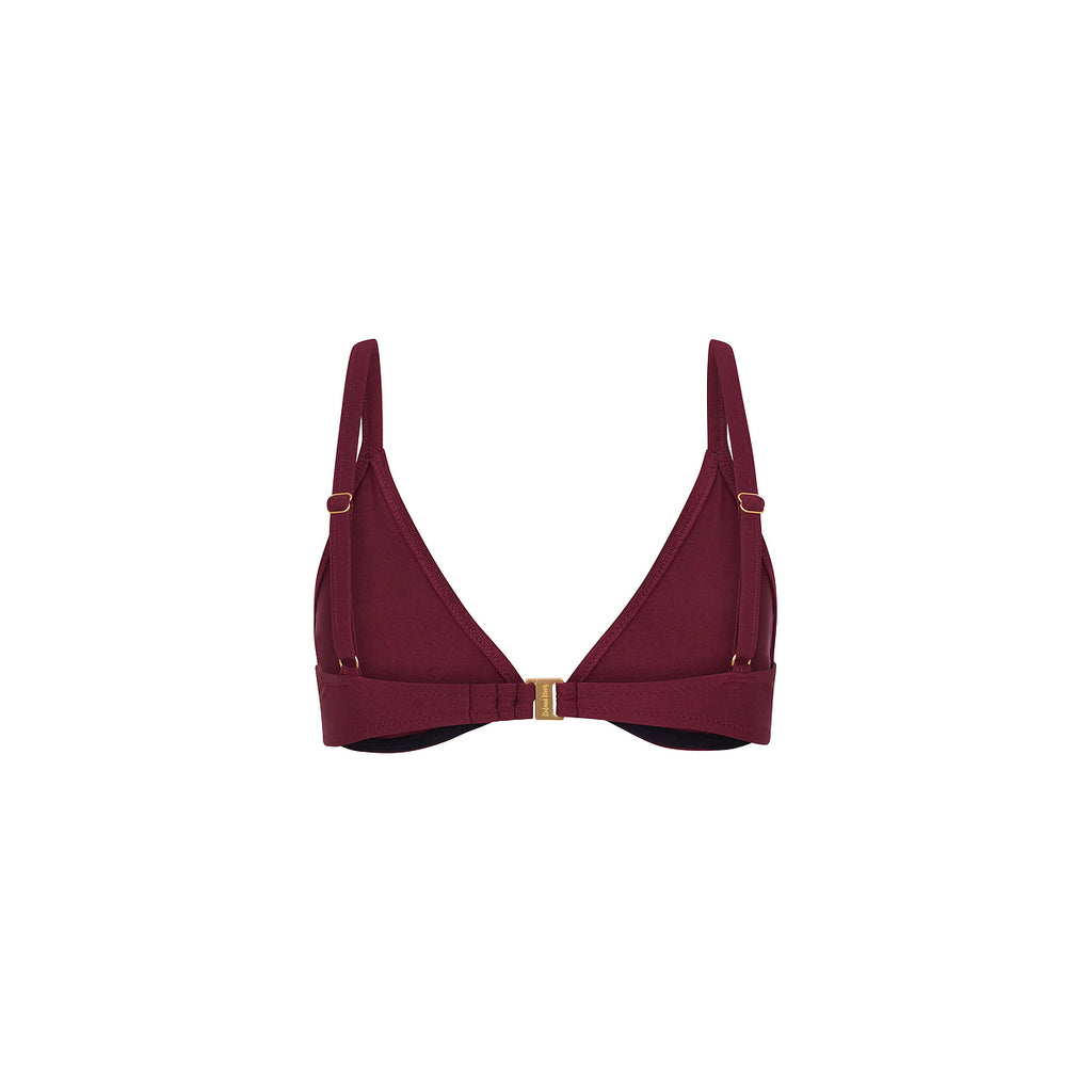 Underwire Triangle D+ Cup Bikini Top - Sangria