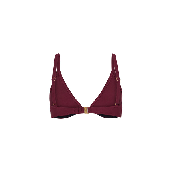 Underwire Triangle D+ Cup Bikini Top - Sangria