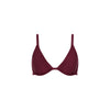 Underwire Triangle D+ Cup Bikini Top - Sangria