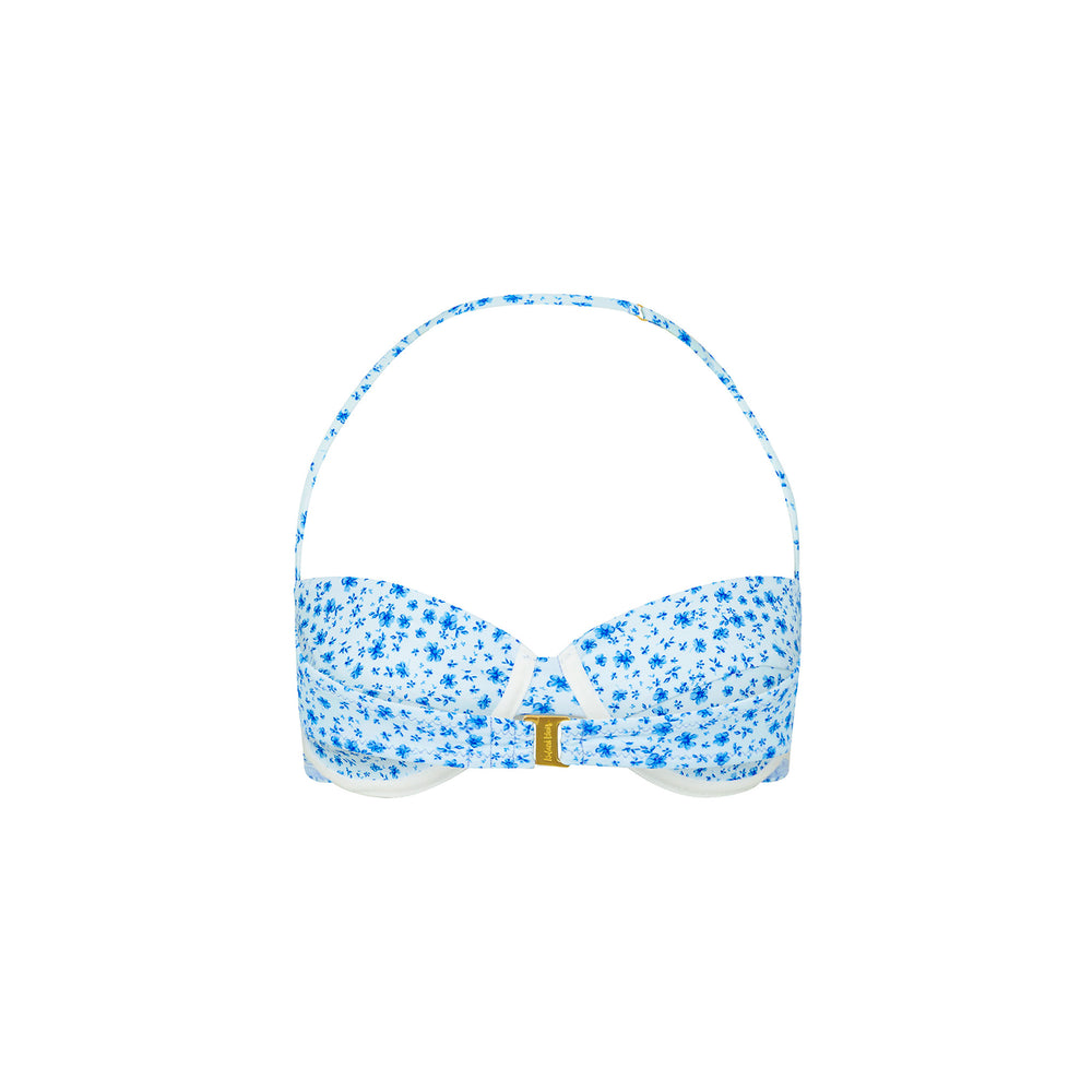 Retro Balconette Bra Bikini Top - Dream Flower